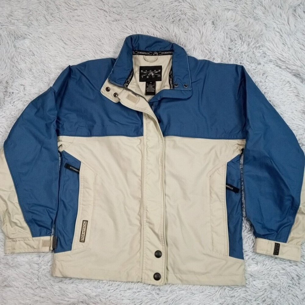 Storm Tech Womens Jacket Biege M Waterproof Coat Breathable Lightweight Pockets‎